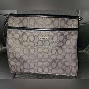 Coach bag black and grey.